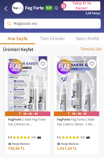 Feg Forte Trendyol kampanyaları